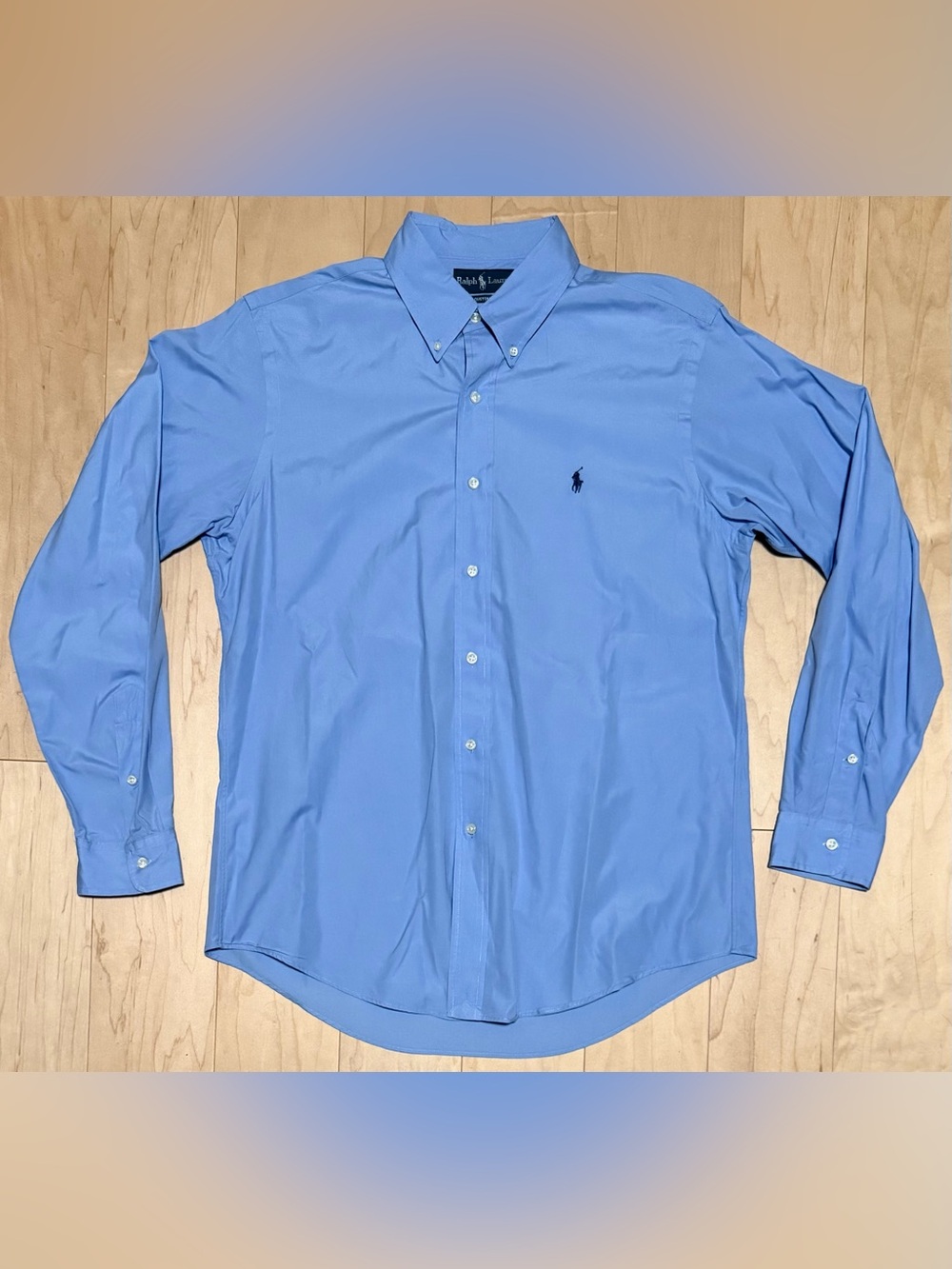 Polo Ralph Lauren Button Down Shirt Custom Lightweight Light Blue Pony Men’s L